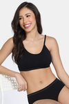 Zivame Double Layered 3/4th Coverage Non Wired Bralette With Removal Cookies (Pack of 2) - Multicolor — thumbnail 6